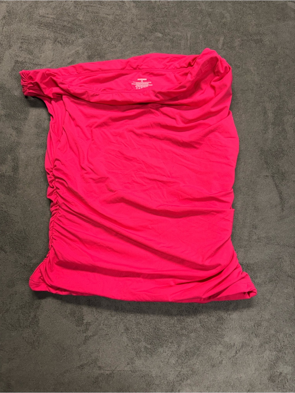 Women’s Hot Pink Ruched Tank Top